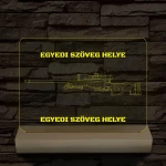 Fegyverek személyre szabott fatalppal 7 színű 3D led lámpa