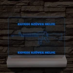 Fegyverek személyre szabott fatalppal 7 színű 3D led lámpa