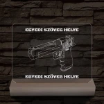 Fegyverek személyre szabott fatalppal 7 színű 3D led lámpa