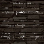 Fegyverek személyre szabott fatalppal 7 színű 3D led lámpa