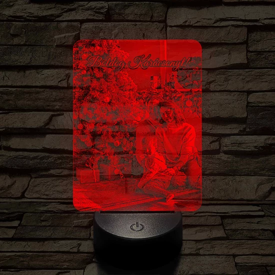 Hasznos karácsonyi ajándék nőknek 7 színű 3D led lámpa