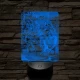 Hasznos karácsonyi ajándék nőknek 7 színű 3D led lámpa