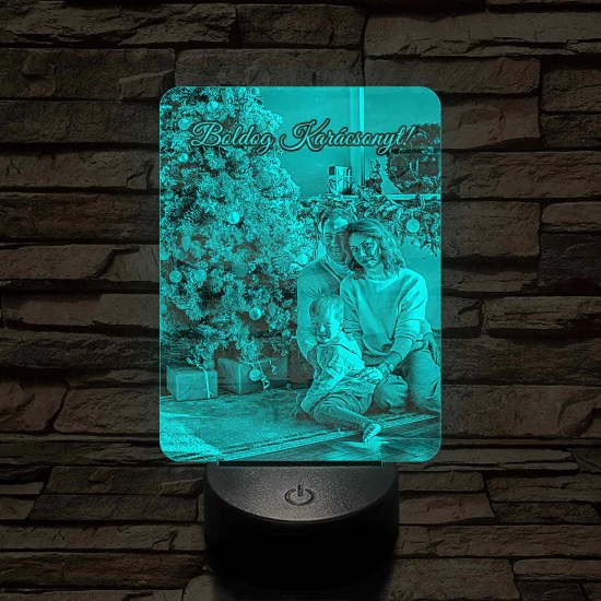 Hasznos karácsonyi ajándék nőknek 7 színű 3D led lámpa