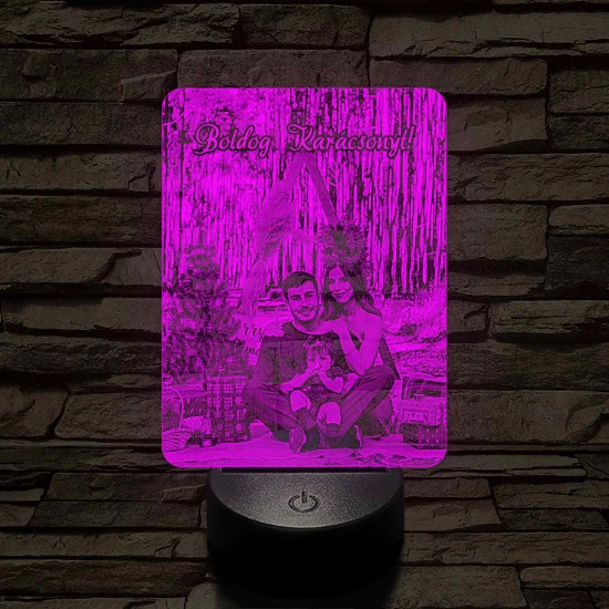 Karácsonyi ajándék férfiaknak 7 színű 3D led lámpa
