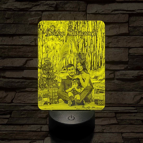 Karácsonyi ajándék férfiaknak 7 színű 3D led lámpa