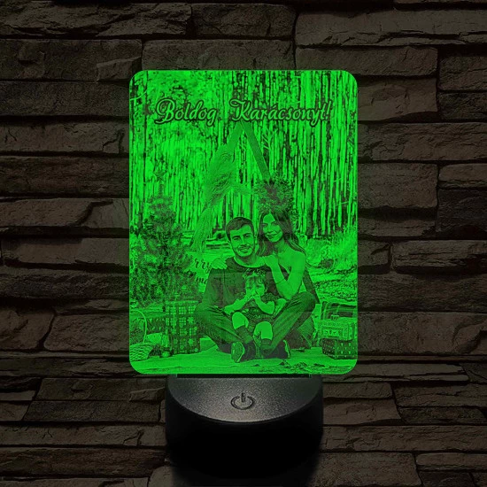 Karácsonyi ajándék férfiaknak 7 színű 3D led lámpa