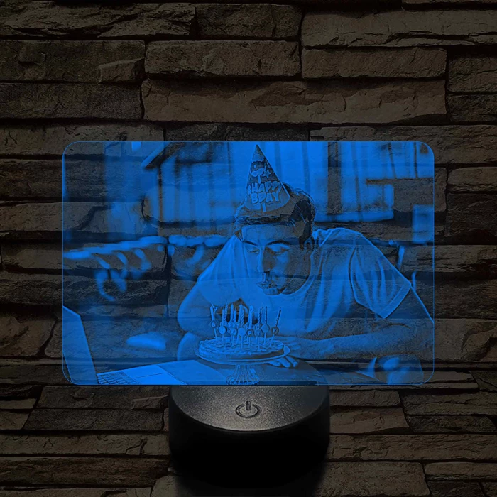 Kedves születésnapi ajándék nőknek és férfiaknak 7 színű 3D led lámpa