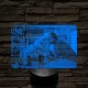 Névnapi meglepetés nőknek és férfiaknak 7 színű 3D led lámpa