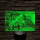 Névnapi meglepetés nőknek és férfiaknak 7 színű 3D led lámpa