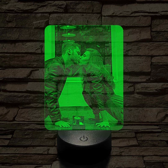 Valentin-napi ajándék nőknek és férfiaknak 7 színű 3D led lámpa