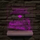 MÁV Szergej 7 színű 3D led emléklámpa fa talppal