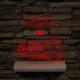 MÁV Szergej 7 színű 3D led emléklámpa fa talppal
