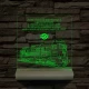 MÁV Szergej 7 színű 3D led emléklámpa fa talppal