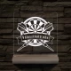 Személyre szabott Darts 7 színű 3D LED Lámpa – Fatalpas Gravírozott Ajándék
