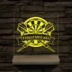 Személyre szabott Darts 7 színű 3D LED Lámpa – Fatalpas Gravírozott Ajándék