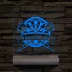 Személyre szabott Darts 7 színű 3D LED Lámpa – Fatalpas Gravírozott Ajándék