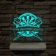 Személyre szabott Darts 7 színű 3D LED Lámpa – Fatalpas Gravírozott Ajándék