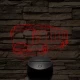 Személyre Szabható Busz Műanyagtalpas 3D LED Lámpa 