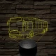 Személyre Szabható Busz Műanyagtalpas 3D LED Lámpa 
