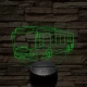 Személyre Szabható Busz Műanyagtalpas 3D LED Lámpa 