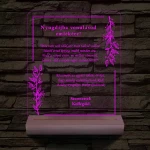 Nyugdíjazási Emléklámpa Személyre Szabott Szöveggel 3D LED 7 Színű Fa Talppal 