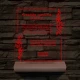 Nyugdíjazási Emléklámpa Személyre Szabott Szöveggel 3D LED 7 Színű Fa Talppal 