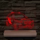 Rendőrségi rendszámos SUV fatalppal 7 színű 3D led lámpa