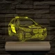 Rendőrségi rendszámos SUV fatalppal 7 színű 3D led lámpa