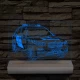 Rendőrségi rendszámos SUV fatalppal 7 színű 3D led lámpa