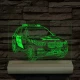 Rendőrségi rendszámos SUV fatalppal 7 színű 3D led lámpa