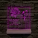 Boldogság szirmai fatalppal 7 színű 3D led lámpa