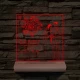 Boldogság szirmai fatalppal 7 színű 3D led lámpa