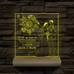 Boldogság szirmai fatalppal 7 színű 3D led lámpa