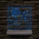 Boldogság szirmai fatalppal 7 színű 3D led lámpa