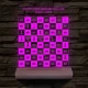 Sakk osztálytábla fatalppal 7 színű 3D led lámpa