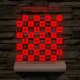 Sakk osztálytábla fatalppal 7 színű 3D led lámpa