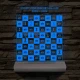 Sakk osztálytábla fatalppal 7 színű 3D led lámpa