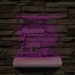 Lufis osztály személyre szabott, színváltós fatalppal 7 színű 3D led lámpa (az állatokon nem módosítunk!!)