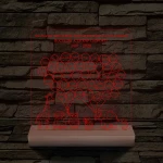 Lufis osztály személyre szabott, színváltós fatalppal 7 színű 3D led lámpa (az állatokon nem módosítunk!!)