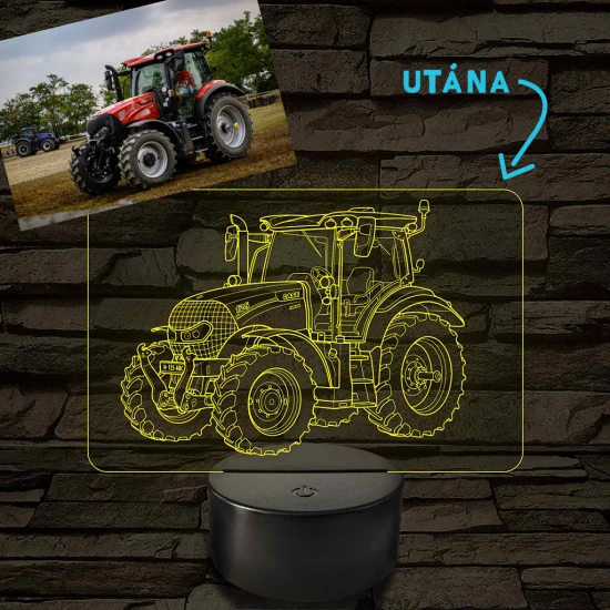 Saját fotó alapján készített vonalas grafika – 7 színű, színváltós LED lámpa