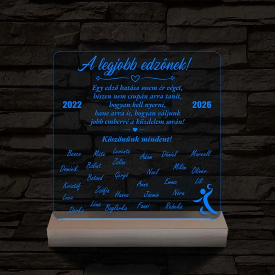 A legjobb edzőnek! - 7 színű 3D led lámpa