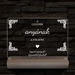 A legjobb anyának személyre szabott fatalppal 7 színű 3D led lámpa