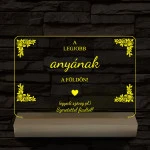 A legjobb anyának személyre szabott fatalppal 7 színű 3D led lámpa