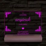 A legjobb anyának személyre szabott fatalppal 7 színű 3D led lámpa