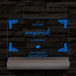 A legjobb anyának személyre szabott fatalppal 7 színű 3D led lámpa