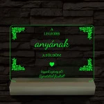 A legjobb anyának személyre szabott fatalppal 7 színű 3D led lámpa