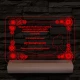Nőnapi virágos-keretes egyedi személyre szabott 20 cm fa talppal 7 színű 3D led lámpa