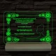 Nőnapi virágos-keretes egyedi személyre szabott 20 cm fa talppal 7 színű 3D led lámpa
