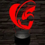 Anya és gyermeke 7 színű 3D led lámpa