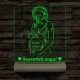 Szeretlek anya, egyedi fotógravírozás fatalppal 7 színű 3D led lámpa